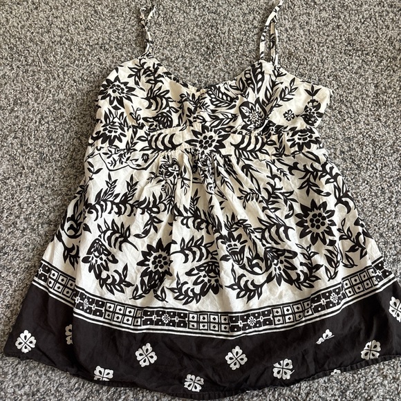 Vintage Oh! Mamma Brown and White Floral Camisole - Picture 1 of 5